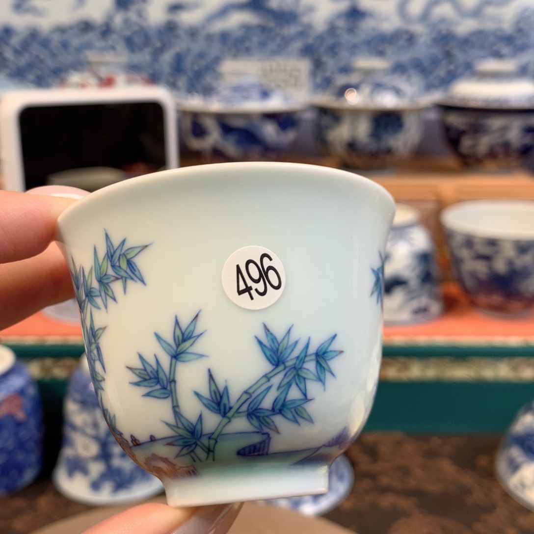 爱***武496斗彩竹石单杯高货111