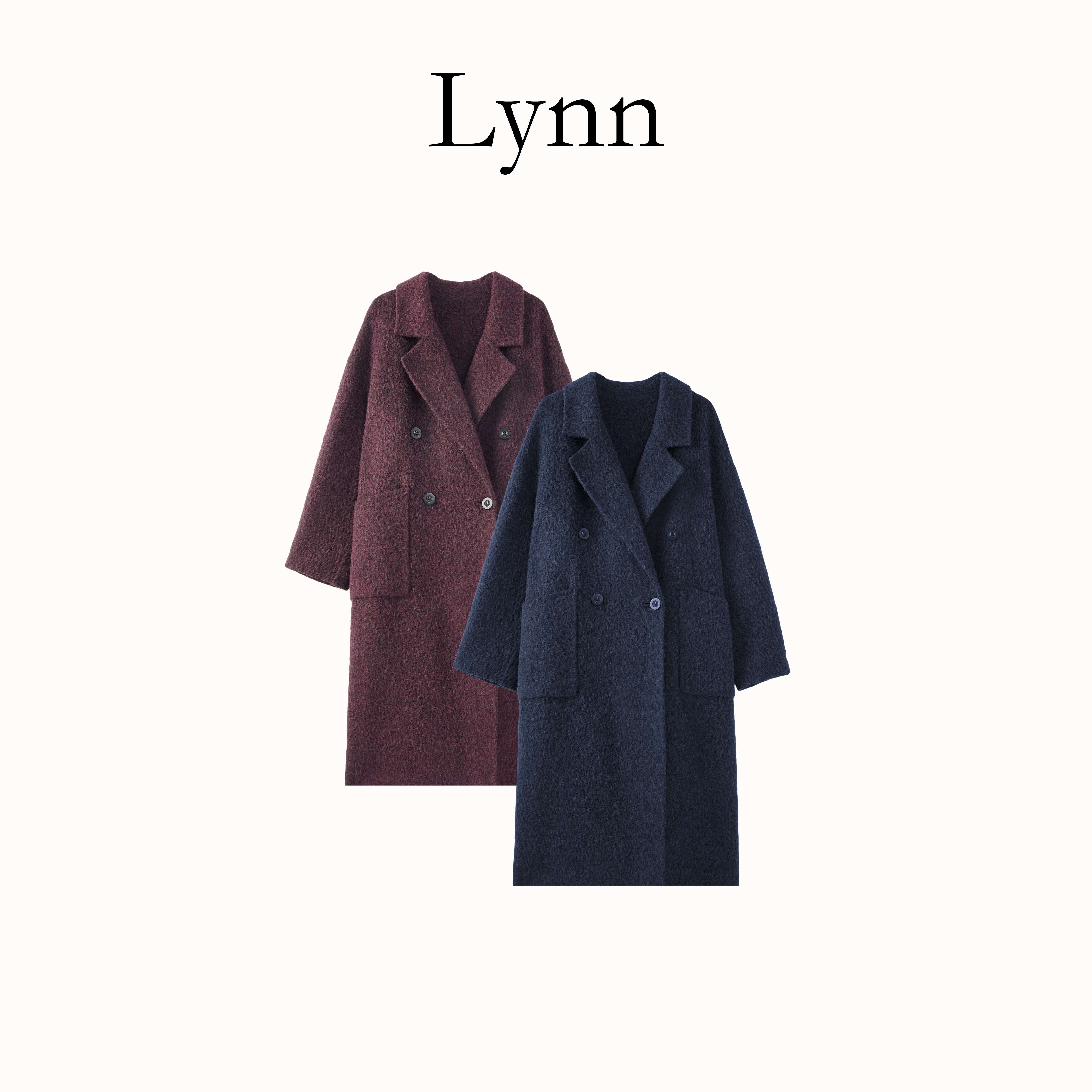 NINGLYNN STUDIO【雾都】秋冬新款苏力羊毛中长款大衣 360566