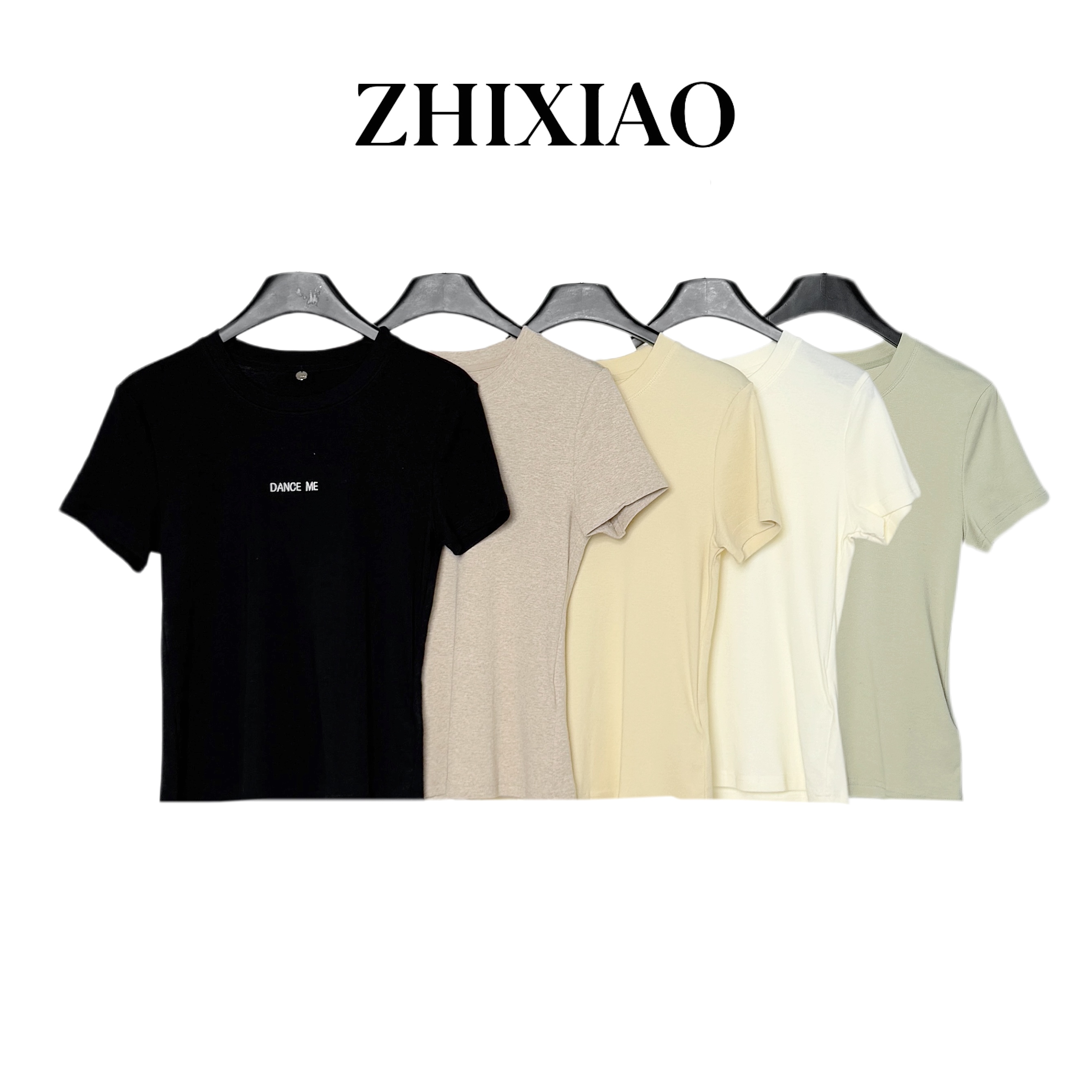 【ZHIXIAO】夏季新款：字母绣花短袖92134