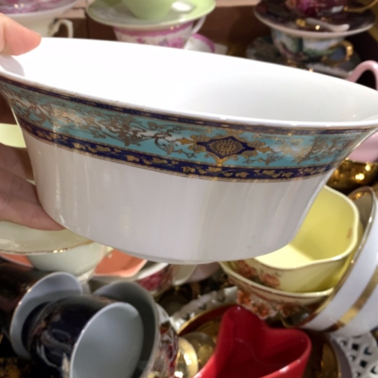 瓷片微瑕陶瓷处理介意请慎拍21.5厘米