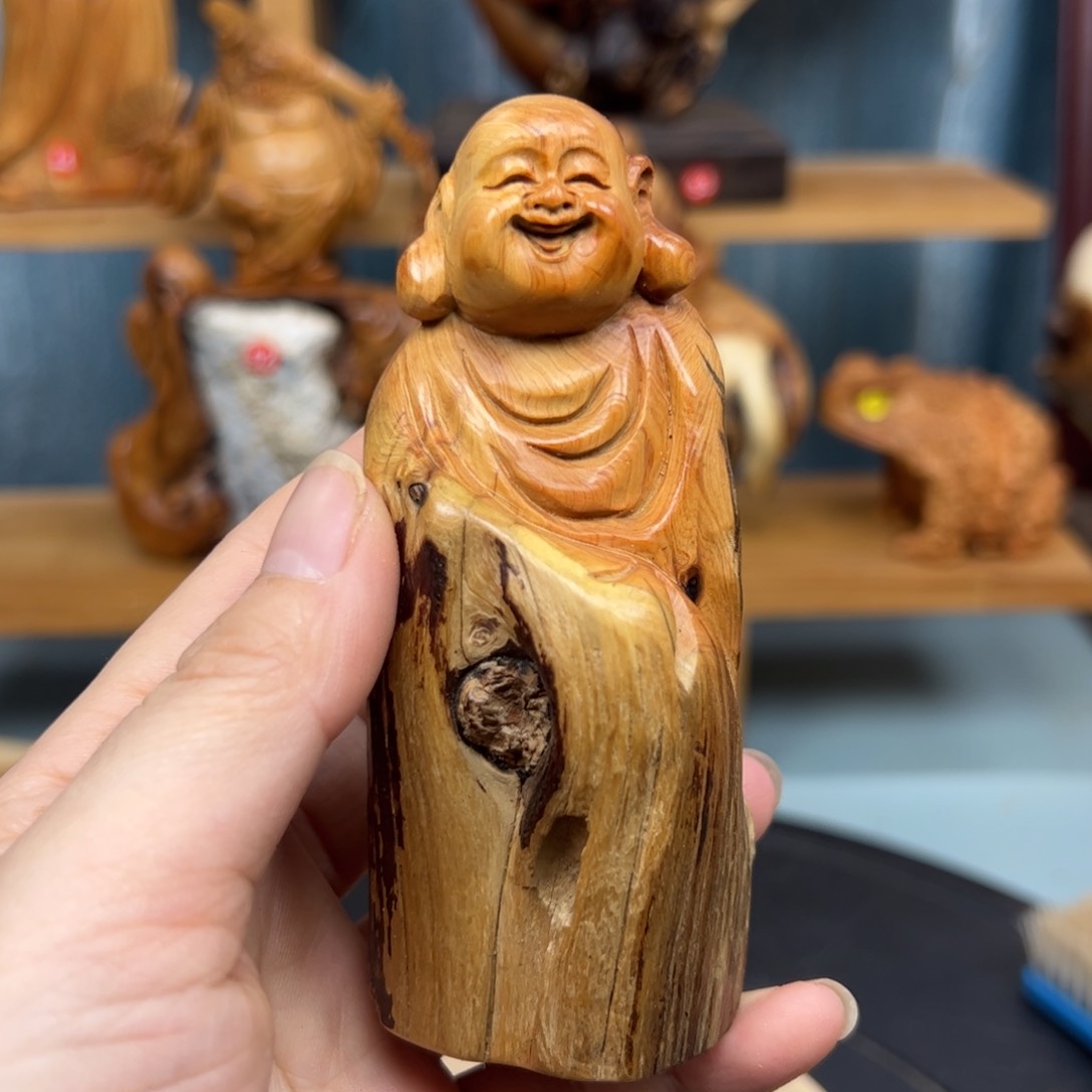 木崖柏木摆件手把件