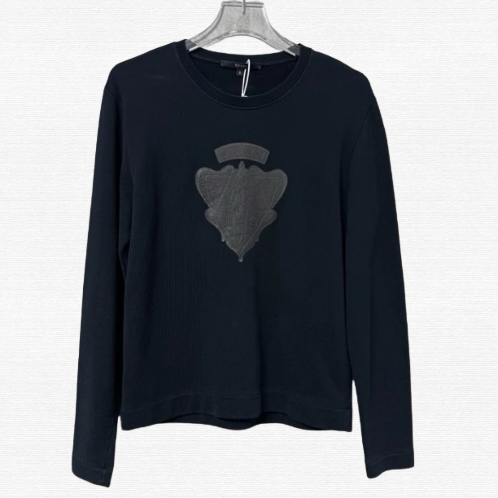 95新 GUCCI/古驰 贴皮印花logo圆领卫衣/S码/70901