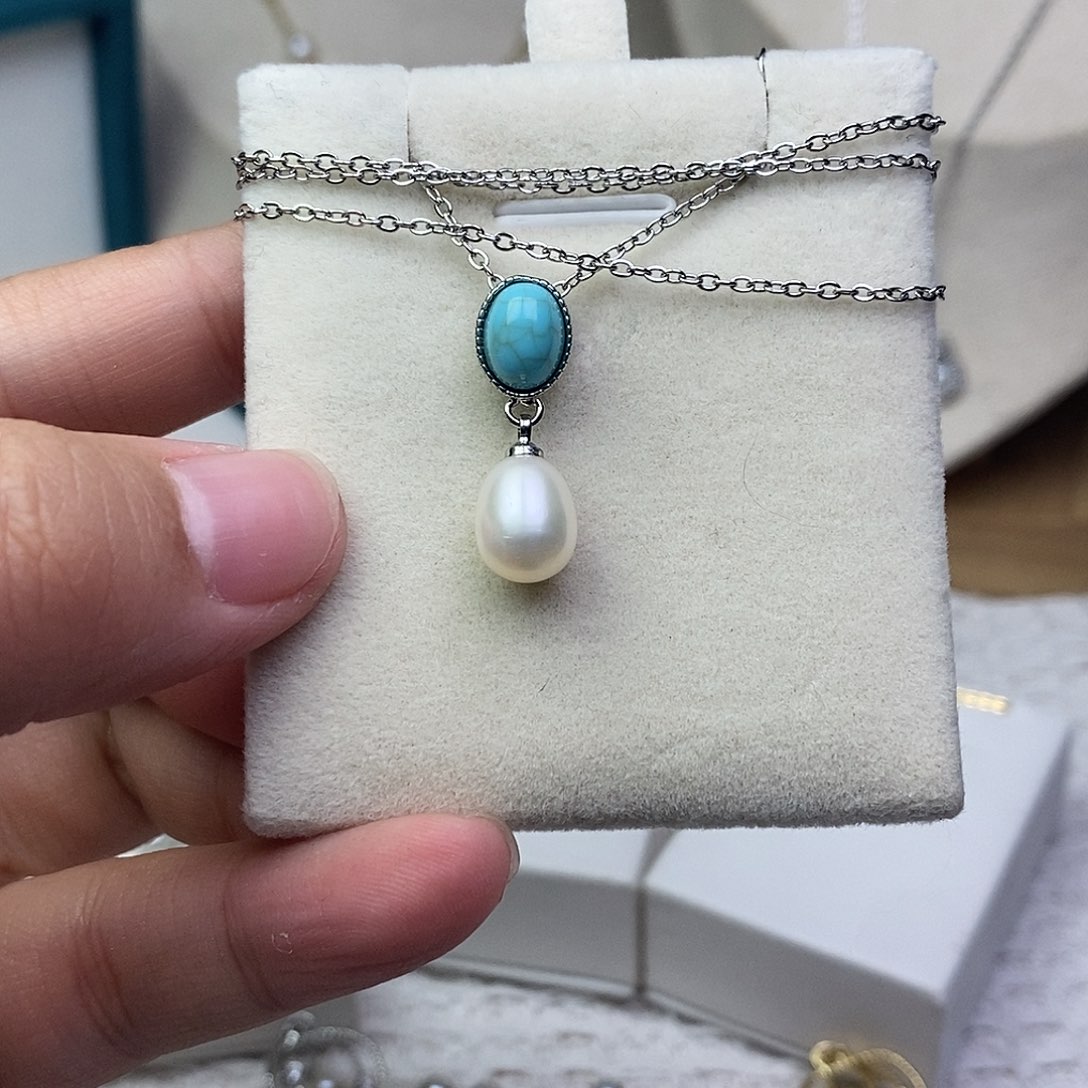 淡水珍珠耳饰银S925镶嵌