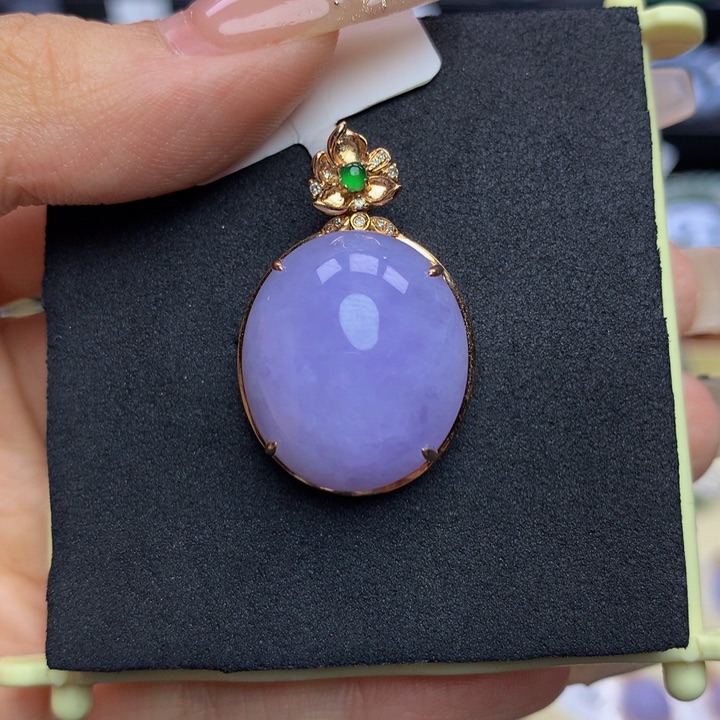 翡翠手链18K金镶嵌晓**寒翡翠