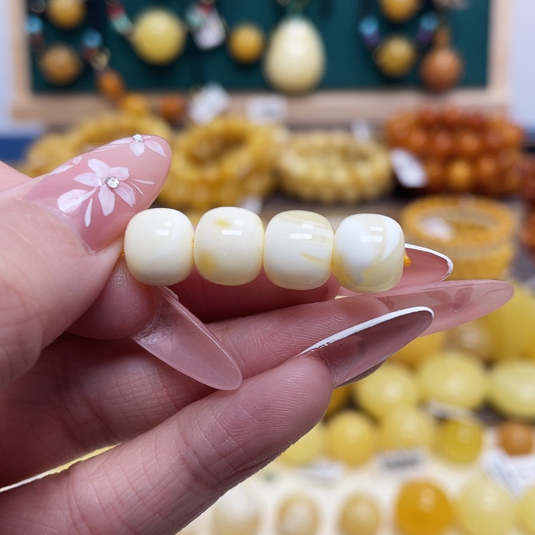 蜜蜡未镶嵌珠宝奇石9.5mm瑕