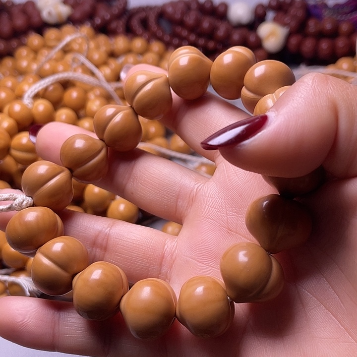 合***欢手串猴头核桃17尺寸镜面柯基屁桃手持全品无暇