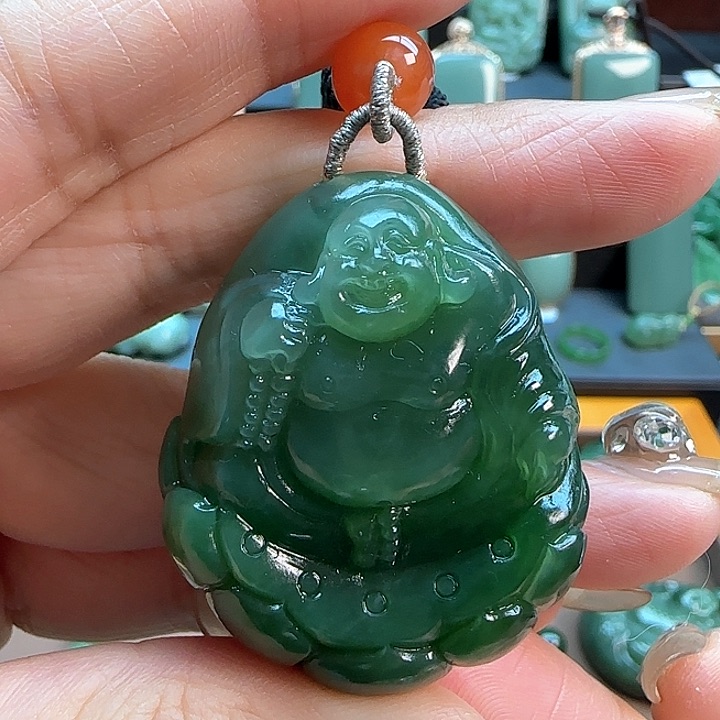 和田玉（碧玉）吊坠(不含链)未镶嵌