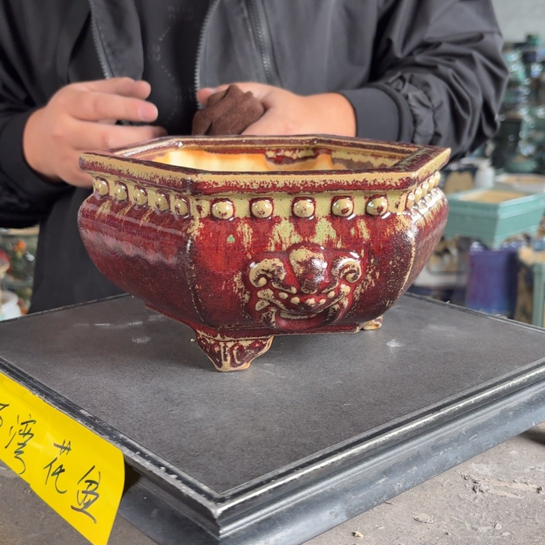 。一风堂石湾花盆 气孔 内16*9