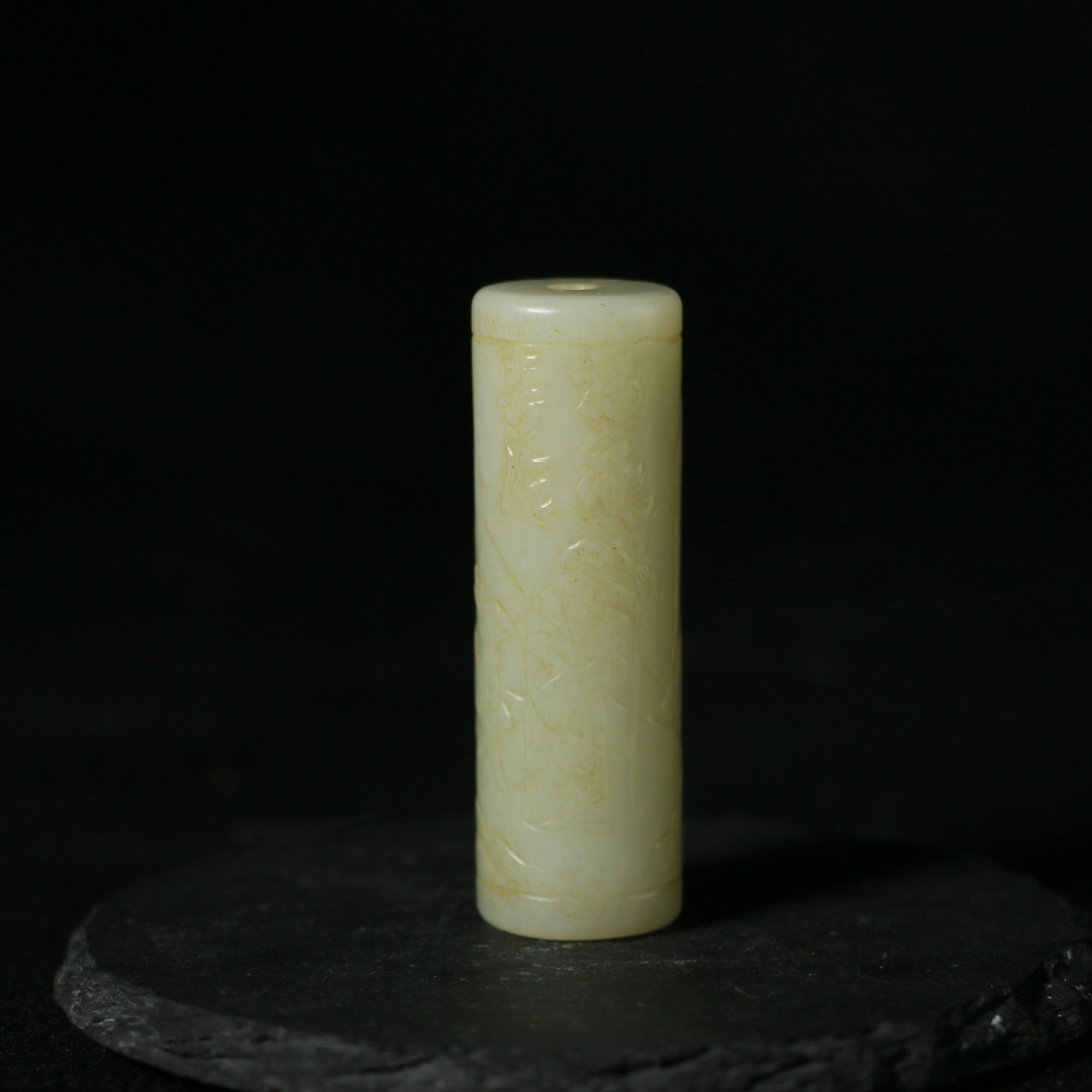 15F196 清白玉浮人物故事纹勒子