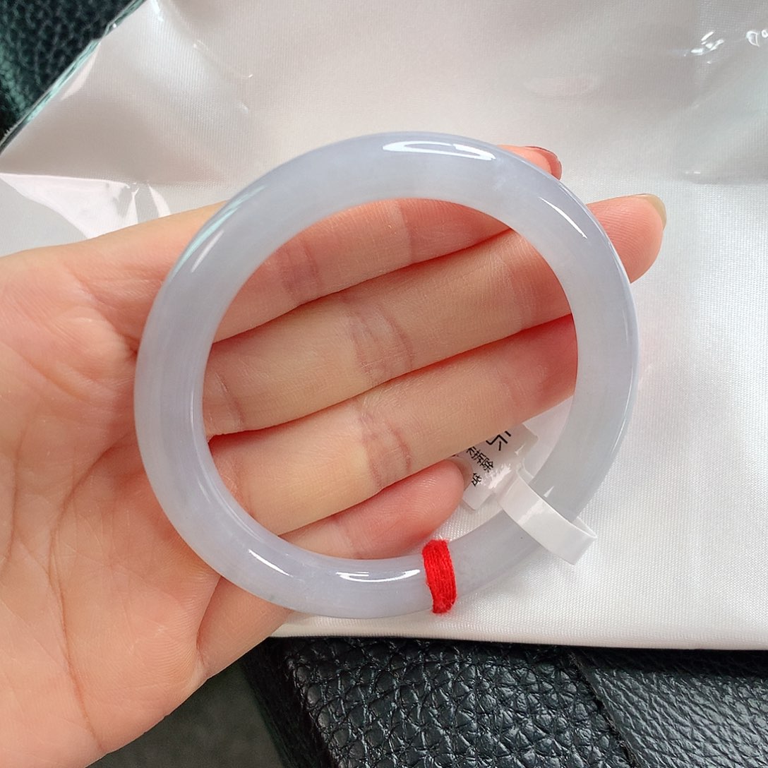 翡翠手镯未镶嵌 圆条①②①