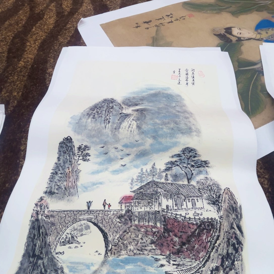 国画绝****ᴸ王建老师四尺三开1111