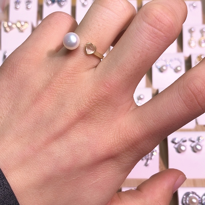 淡水珍珠耳饰银S925镶嵌