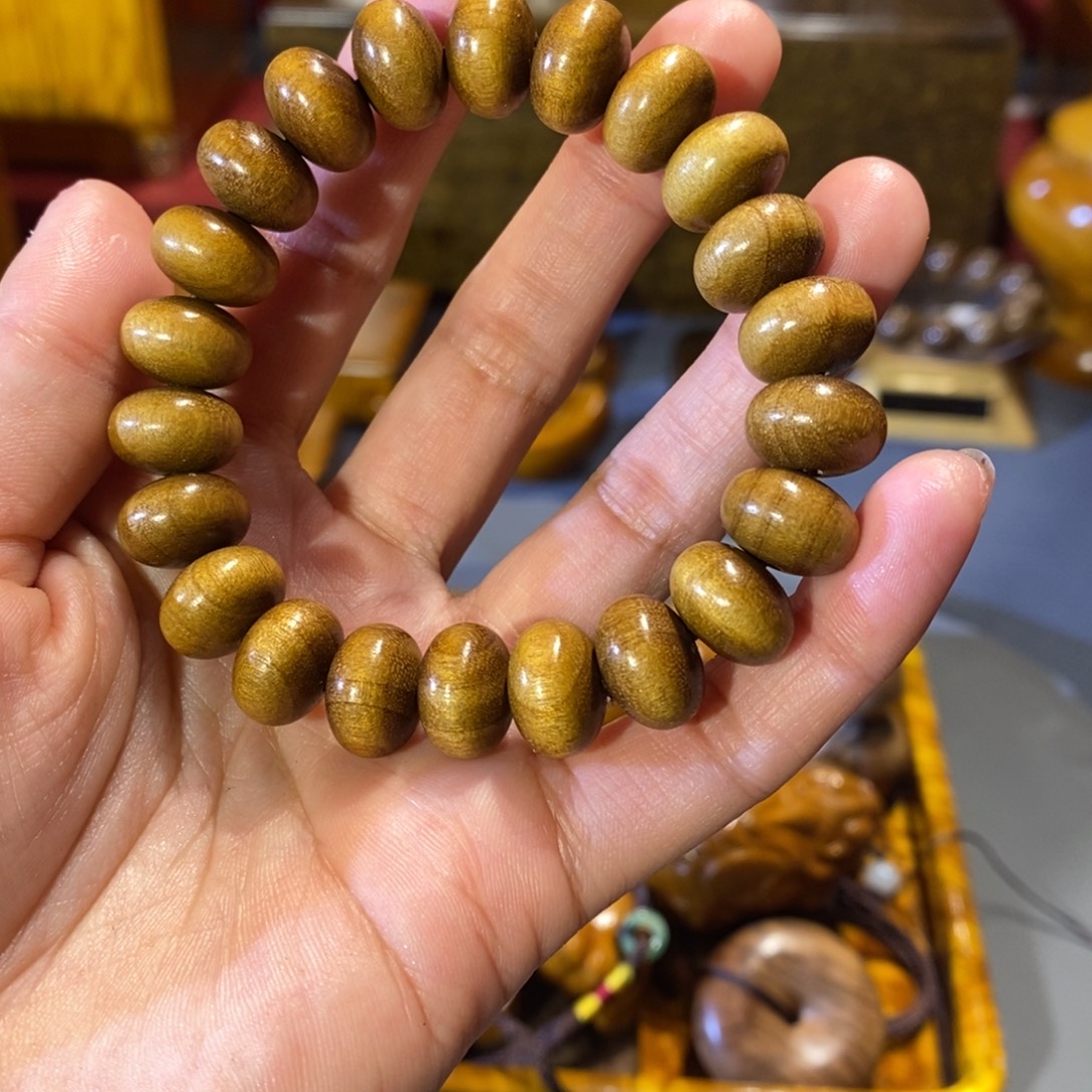 喜***缘楠木金丝楠木小叶算盘珠手串1条