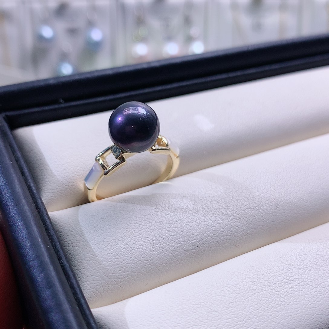 淡水珍珠戒指合金