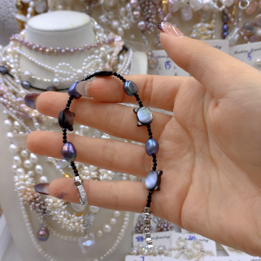 淡水珍珠耳饰合金