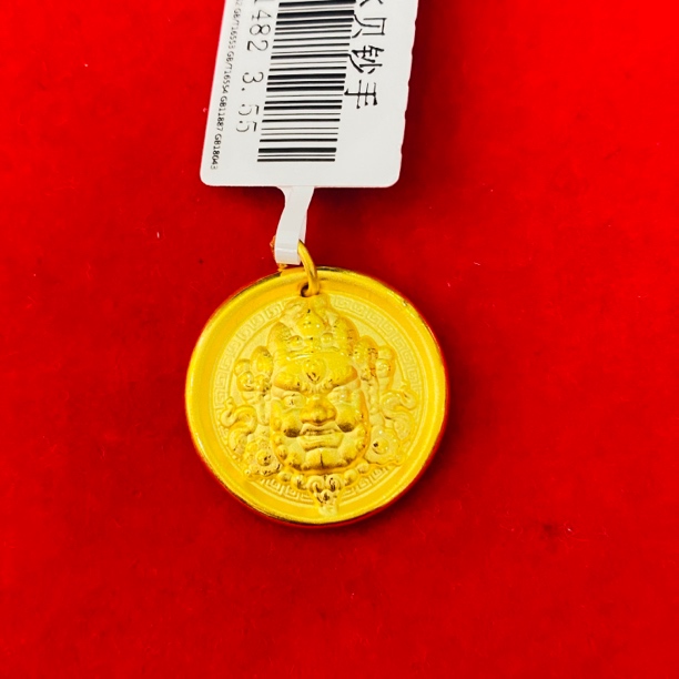 【夏夏专享】足金999饰品 黄财神 GP 3.55