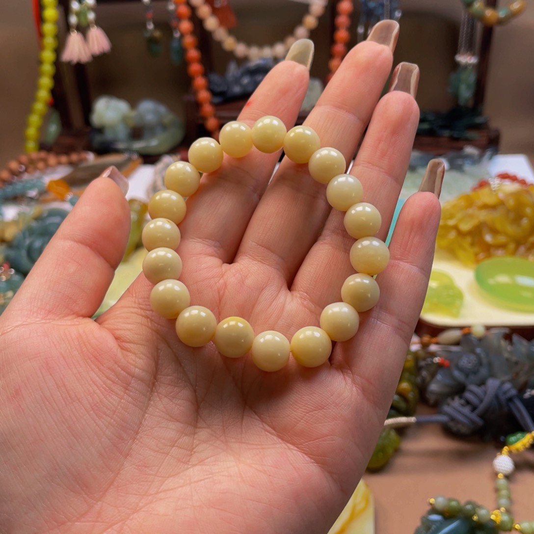 蛇纹石玉手链未镶嵌