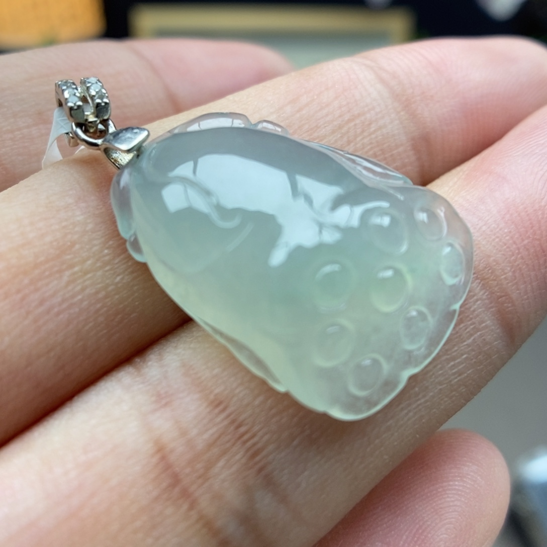 翡翠银S925镶嵌颈饰吊坠14