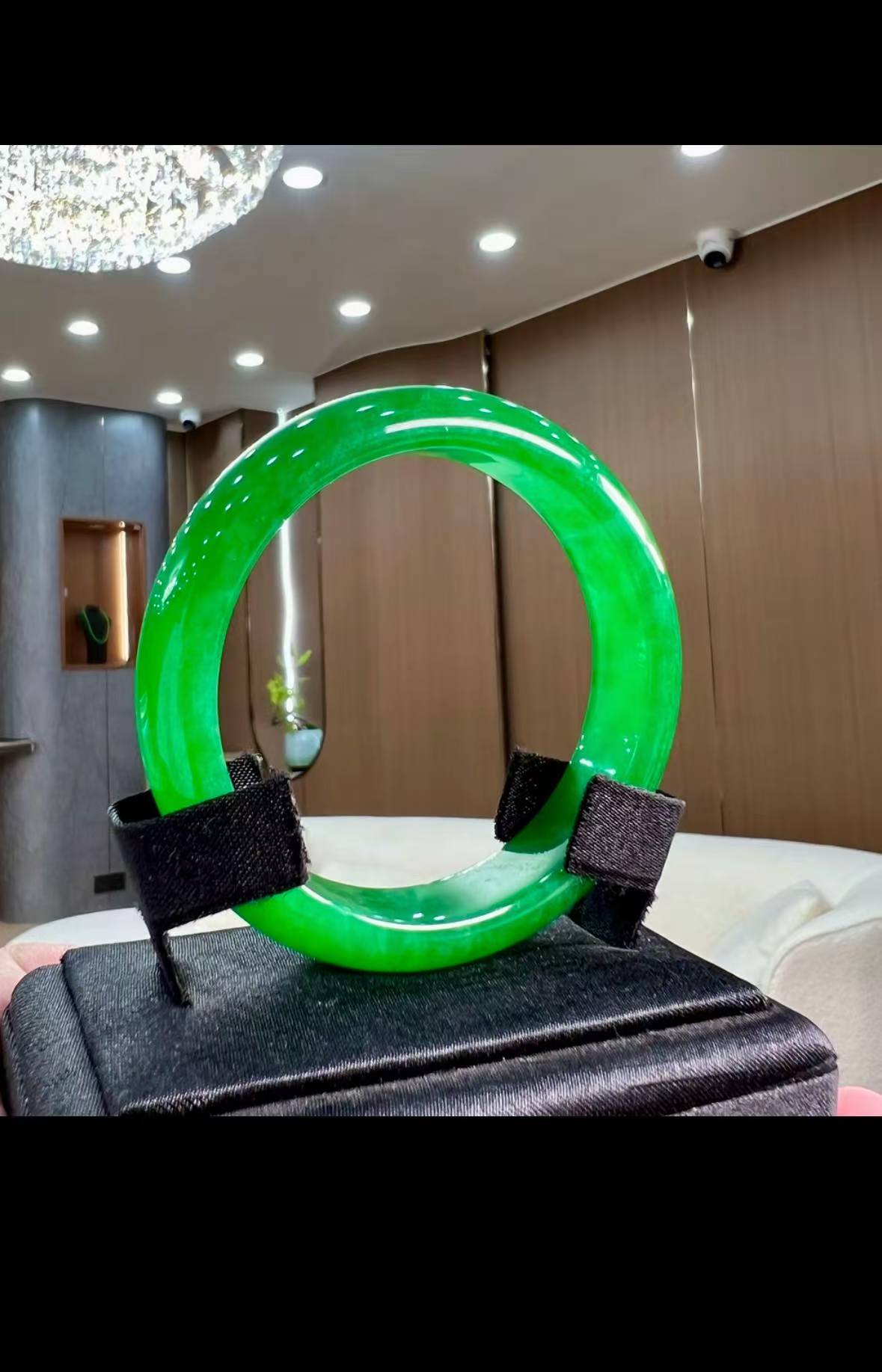 【瑾玉阁珠宝】天然翡翠A货冰阳绿手镯  定金