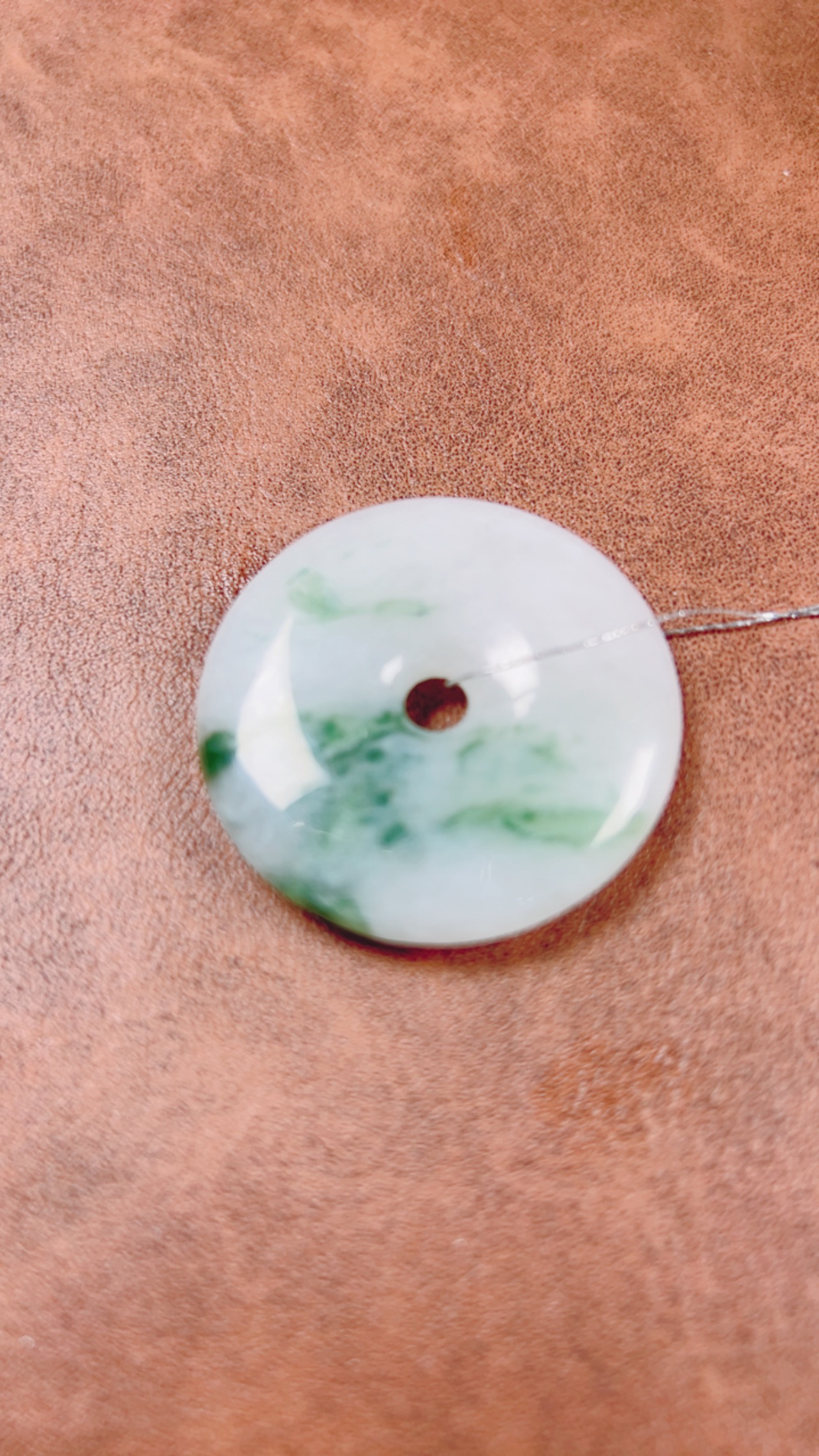 天然缅甸翡翠飘花平安扣男女情侣款玉佩吊坠多样性发货