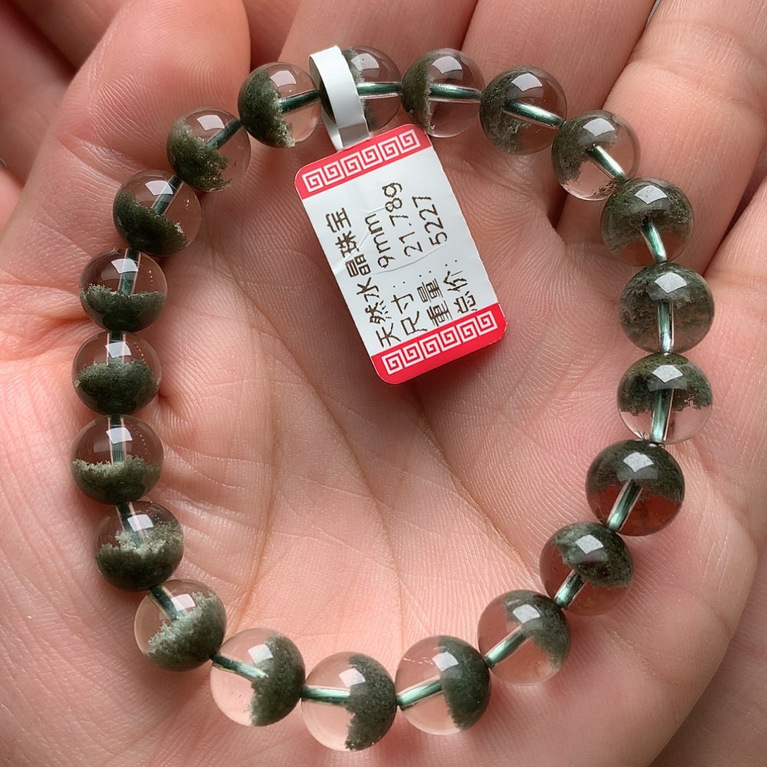 未镶嵌手串水晶绿幽灵聚宝盆9