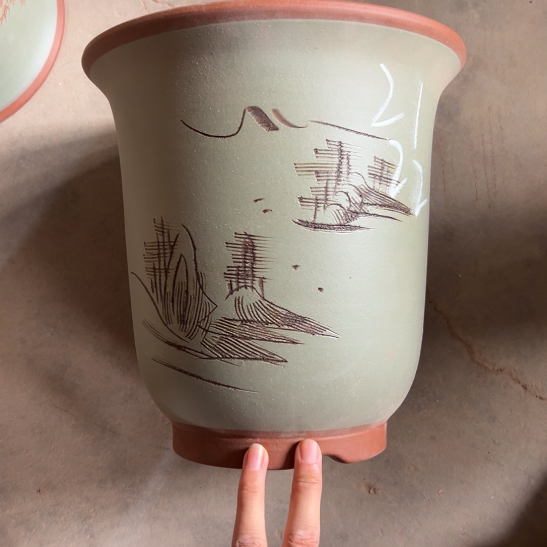 宜兴川阁紫砂花盆单个