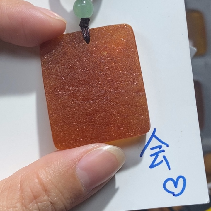 定制琥珀未镶嵌琥珀蜜蜡吊坠项链