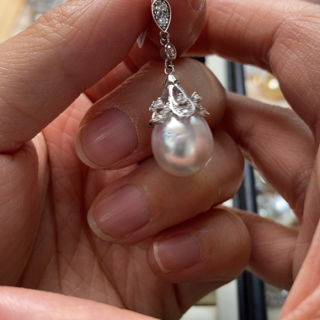 海水珍珠颈饰银S925镶嵌