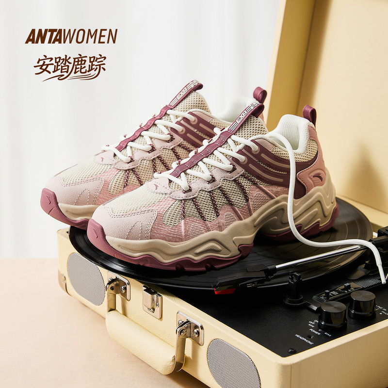 安踏鹿踪丨户外风复古休闲鞋女鞋2025秋季新款软底休闲鞋运动鞋