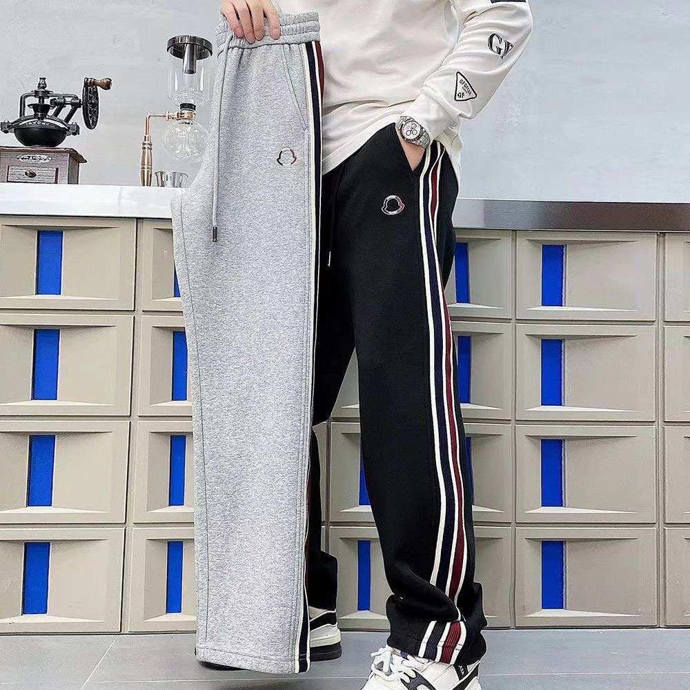 302轻奢加绒裤子男时尚百搭潮流男裤直筒弹力冬款休闲裤