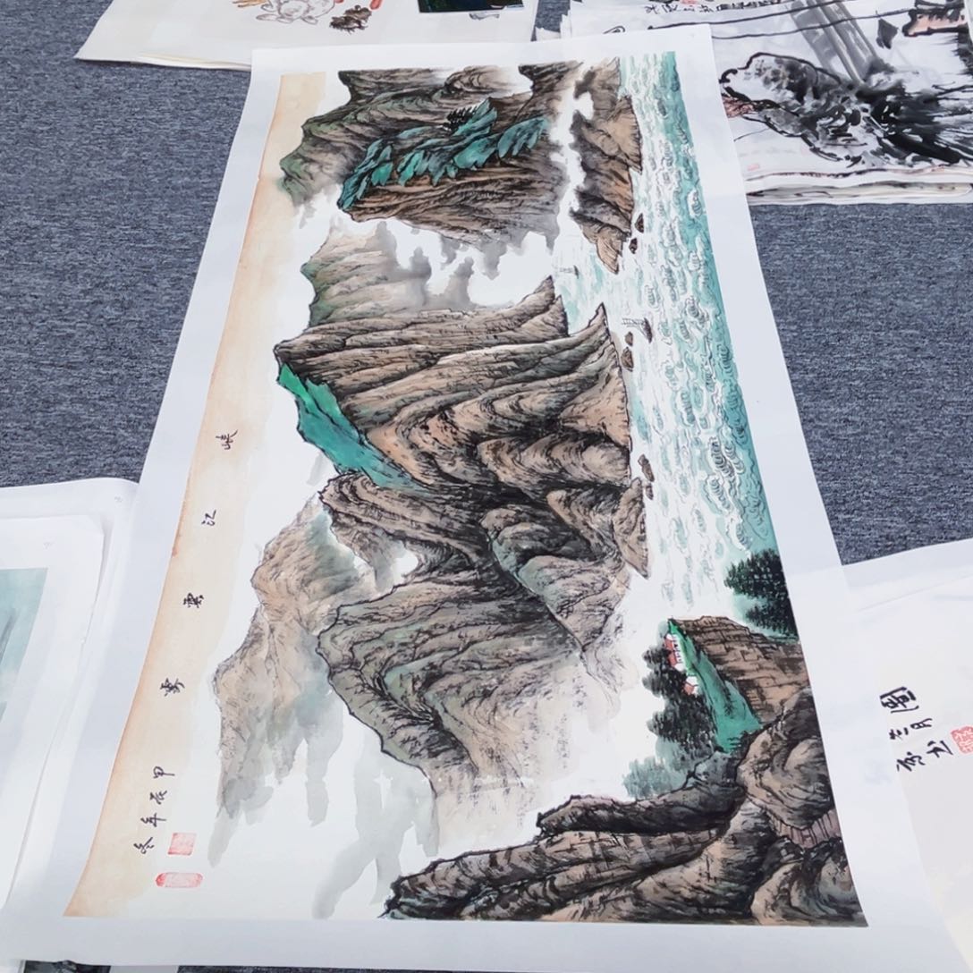 国画金***光四尺绘画作品