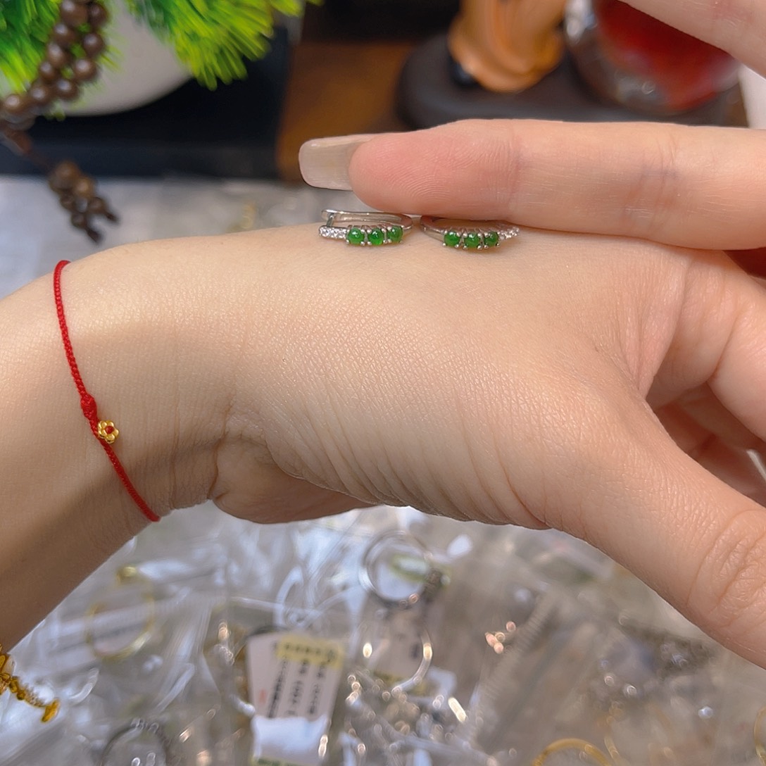 翡翠银S925镶嵌戒指