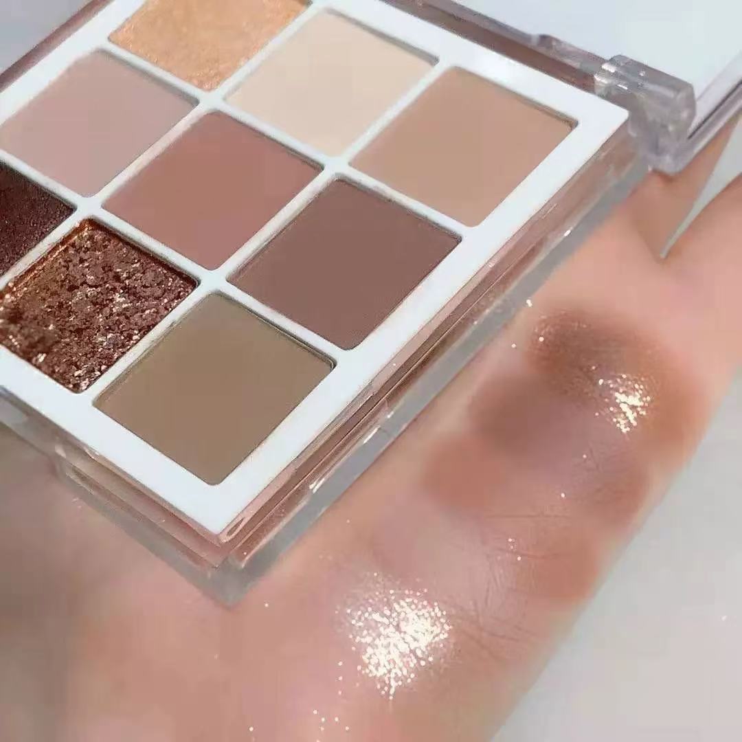 NUDE大卫浮雕雕塑家九色眼影盘黄油橘棕玫瑰哑光大地色珠光水泥盘