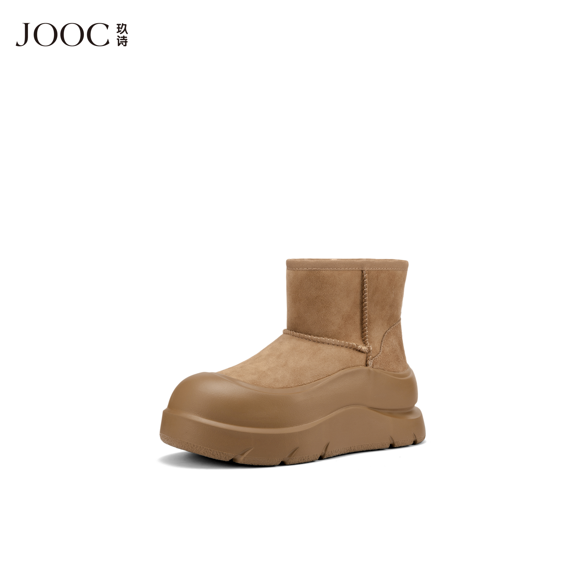 【可可热饮】JOOC玖诗户外防滑雪地靴女2025秋冬新款皮毛一体棉靴