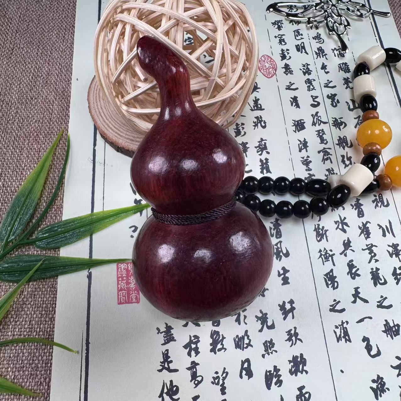 非洲紫檀小葫芦手把件