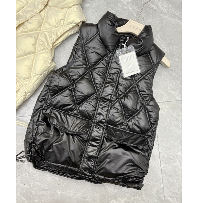 免洗棉马甲女新款宽松外穿百搭2025冬韩版口袋休闲马夹 818