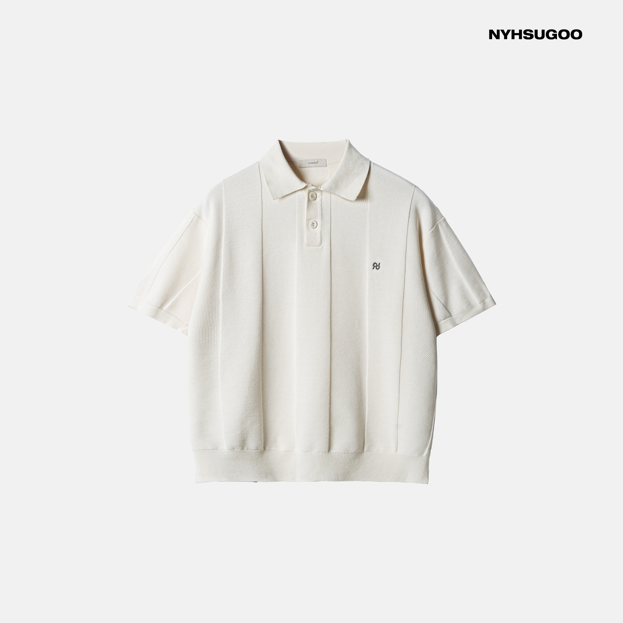 NYHSUGOO/南乙3603夏季致橡树定制色针织POLO衫男士透气织法