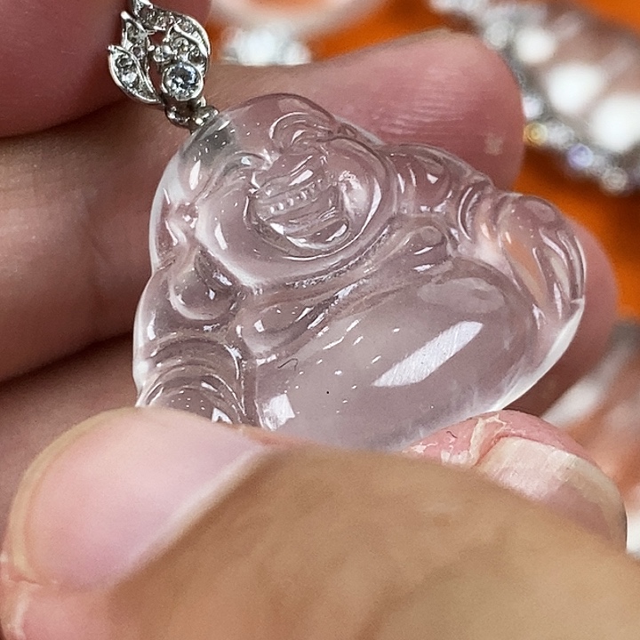 石英质玉银S925镶嵌颈饰