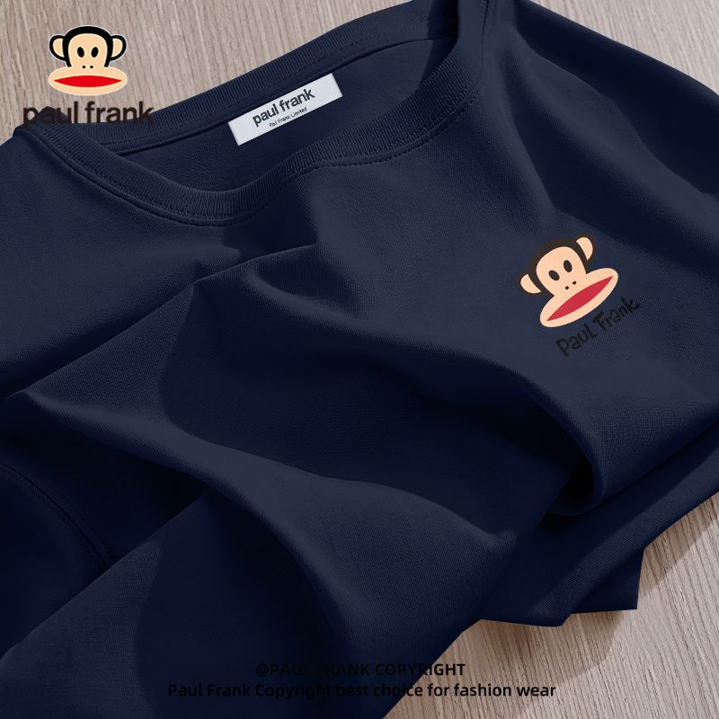 Paul Frank/大嘴猴100%纯棉圆领短袖男士夏季2026新款潮牌运动T恤
