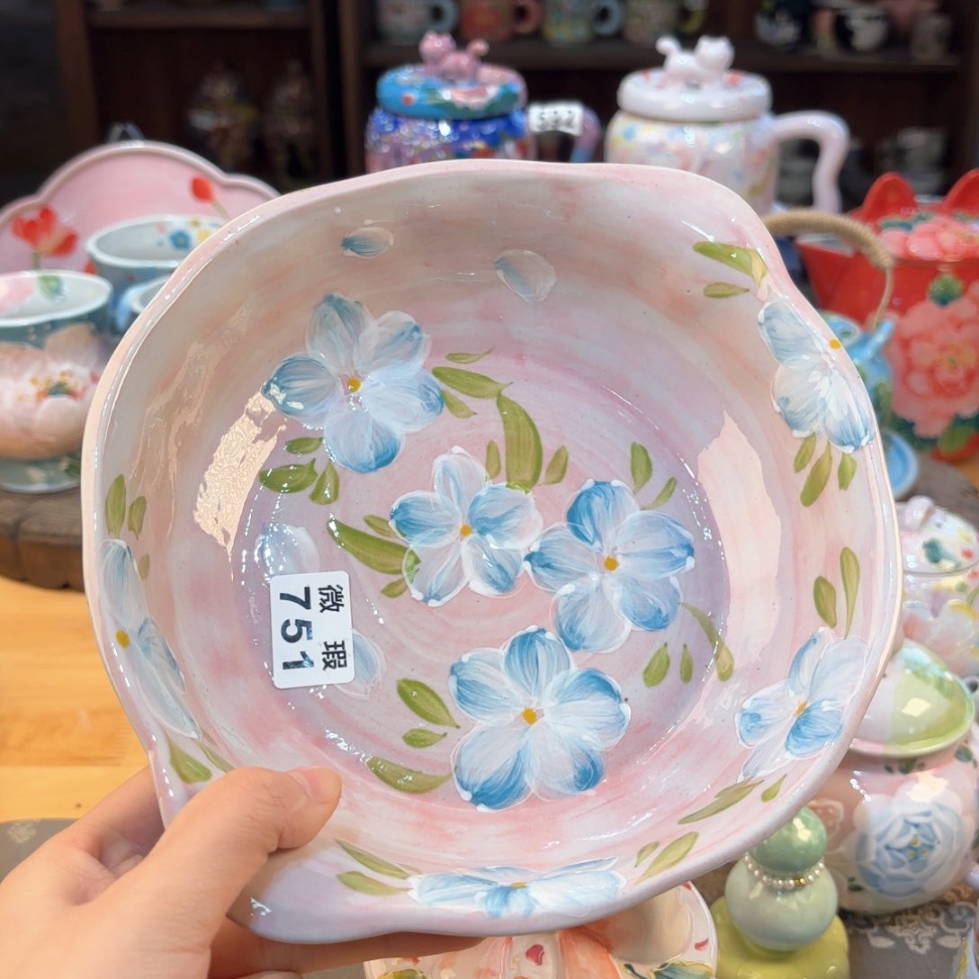 景德镇手绘高温釉下彩陶瓷茶具