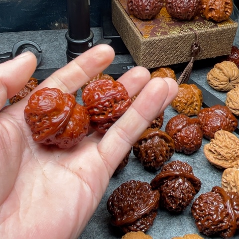 海***晴把件文玩核桃元宝40