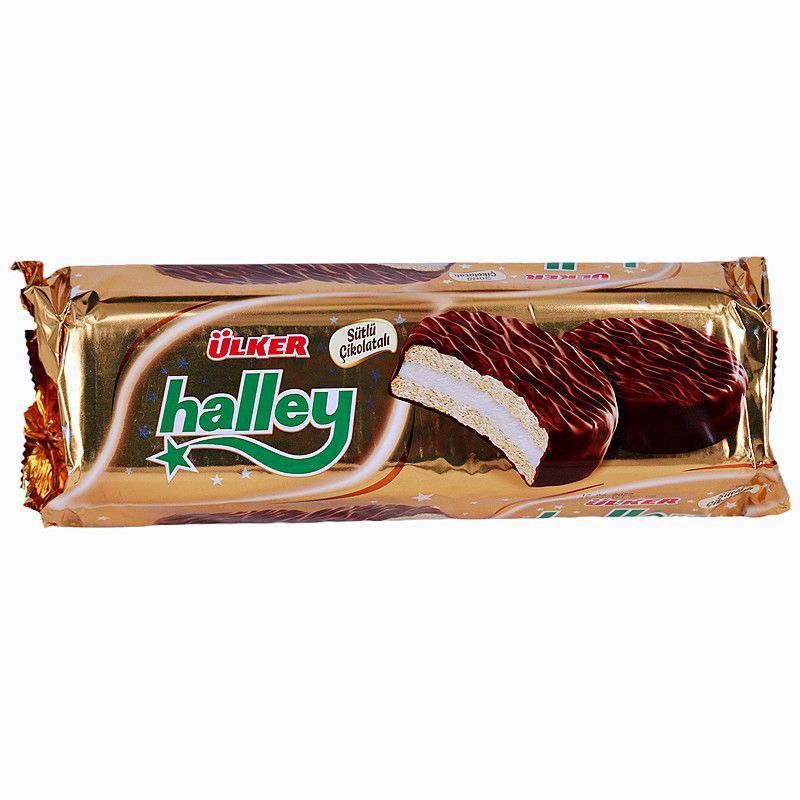 优客Halley哈雷奶油巧克力派224g可可脂哈萨克斯坦进口零食包邮