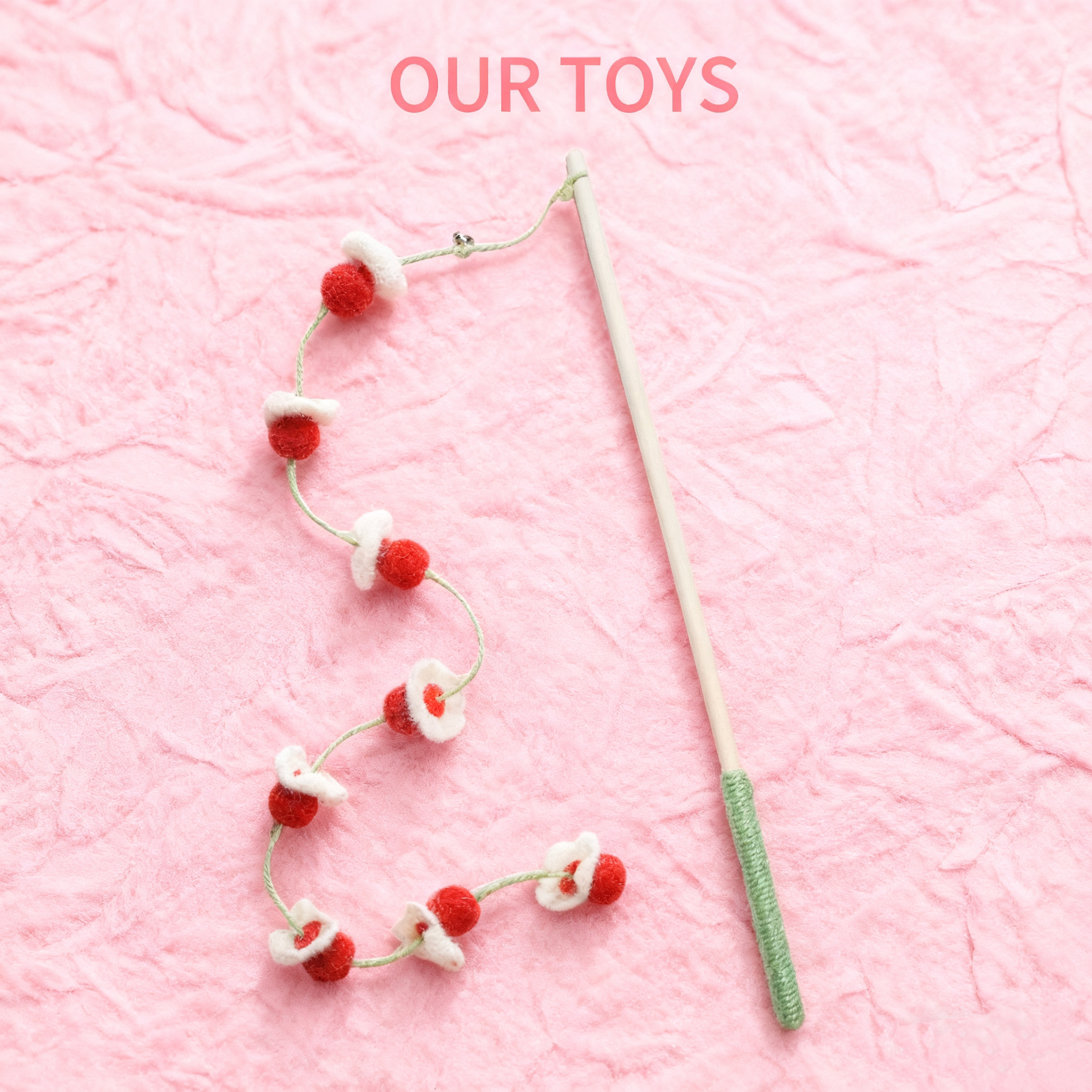 OUR TOYS独家红果果逗猫棒