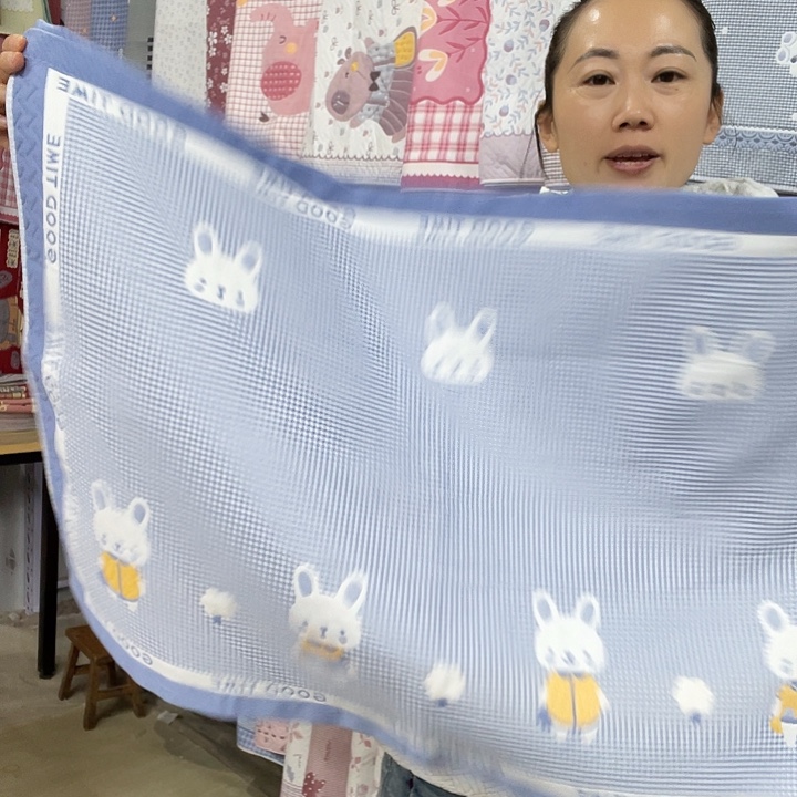 棉特价蓝色小兔子