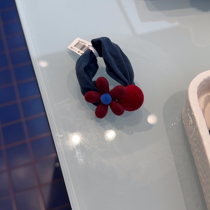 布艺铁合金发绳小花