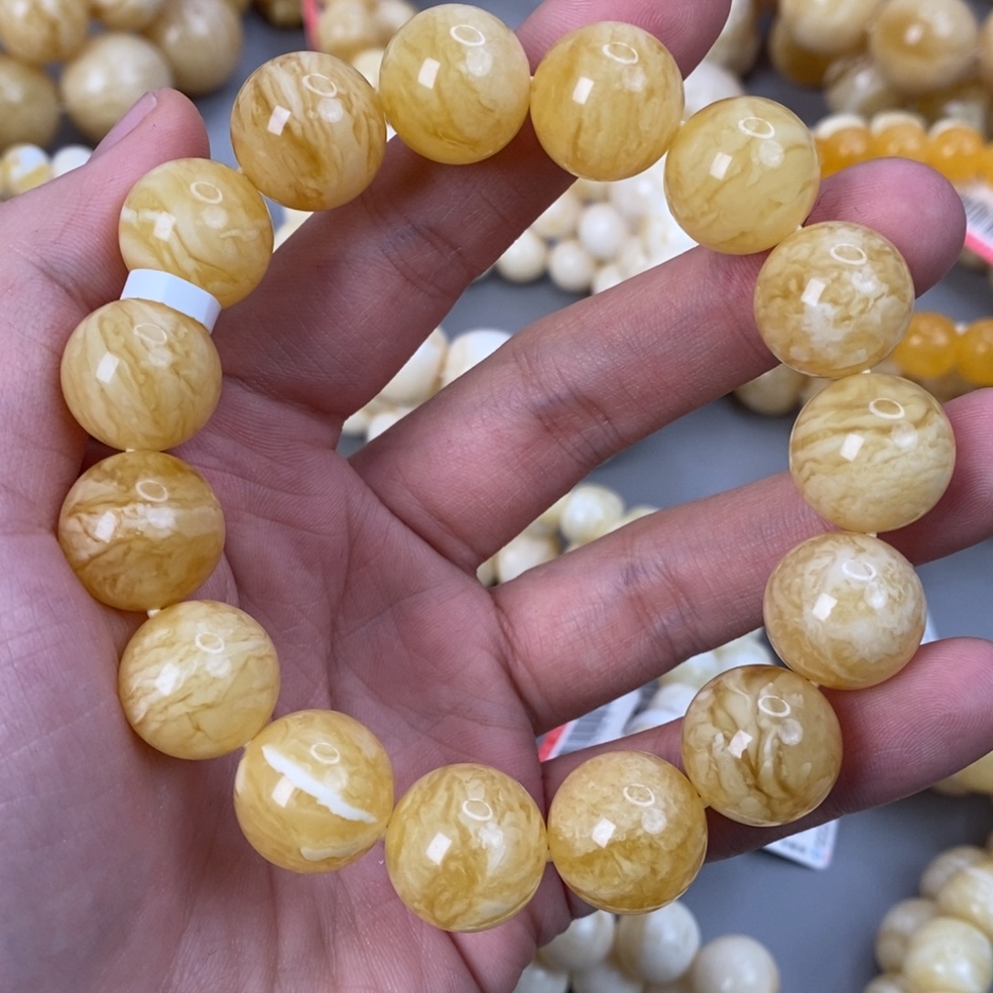 蜜蜡未镶嵌珠宝奇石15mm