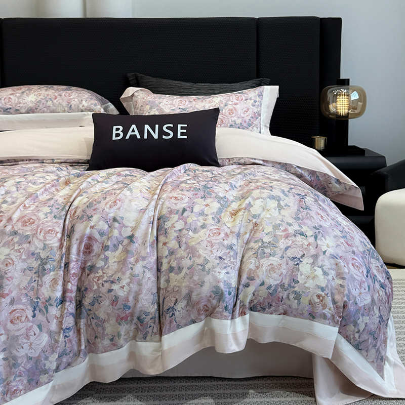 【陈同学】海伦娜 100支匹马棉磨毛 数码印花宽边工艺 全棉四件套