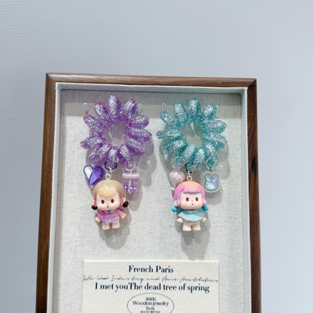 潮玩萌粒发绳diy手作福福甜美节约发圈可爱少女