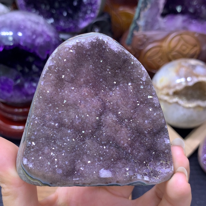 紫晶珠宝半成品未镶嵌