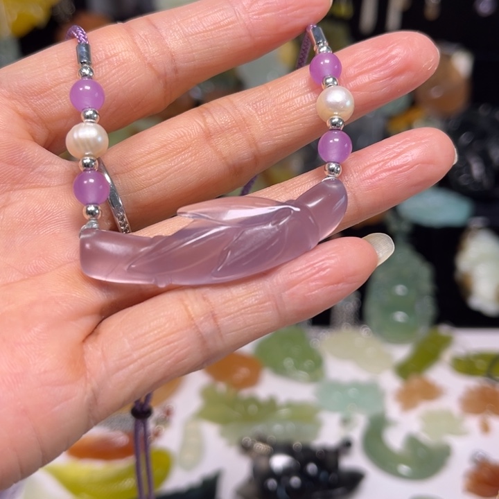 蛇纹石玉未镶嵌吊坠(赠链)